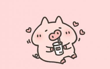 可爱呆萌粉系色的小猪动漫图片 你是哪只小猪猪