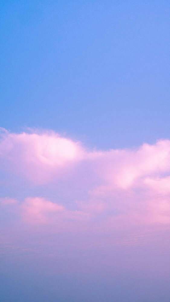 小清新浅粉紫色天空简文艺风景