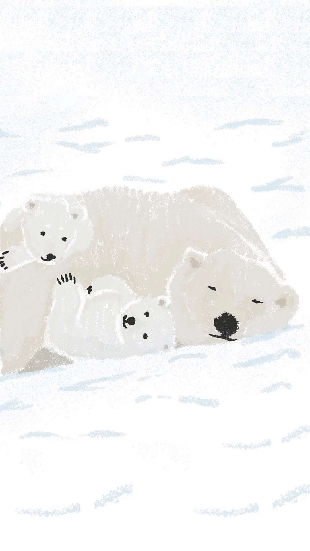 温馨 北极熊的一家