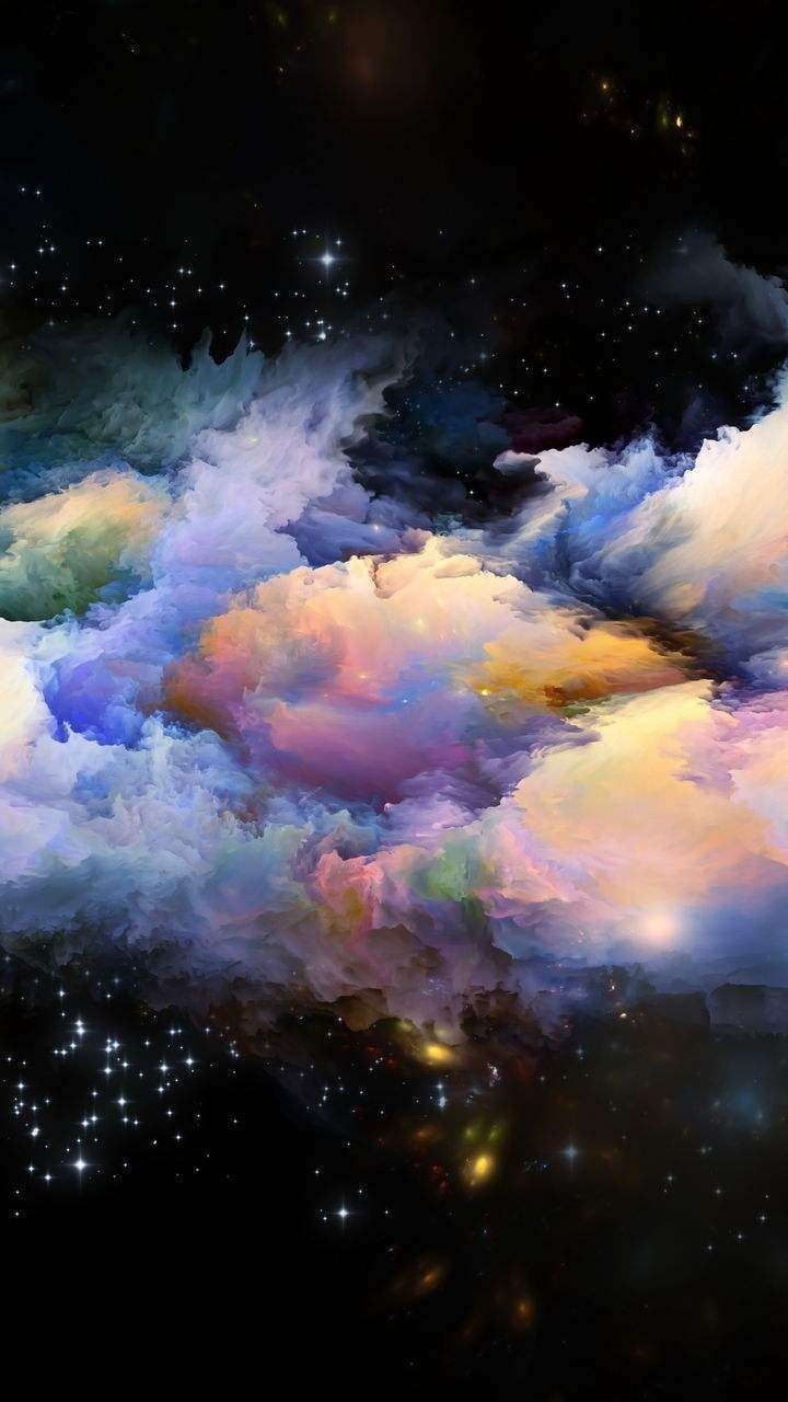 手绘云彩星空梦幻壁纸慕楚熙