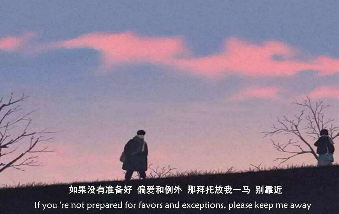 如果没有准备好偏爱和例外那拜托放我一马别靠近我