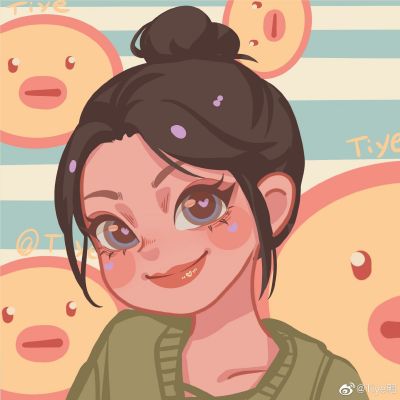 手绘头像ins画师tiye