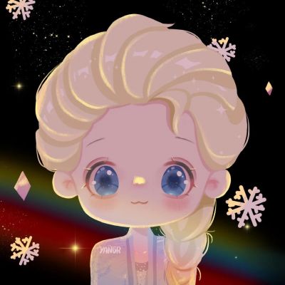 q版手绘迪士尼公主头像