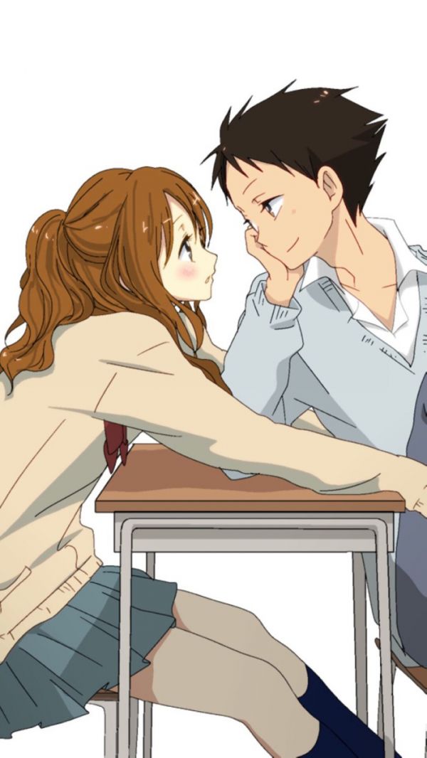日本动漫学校情侣图片