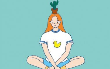 简单文艺的手绘女生动漫图片  感谢时光让我遇到你