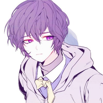紫发动漫男生头像图片