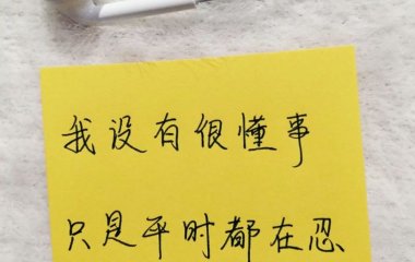 我没有很懂事