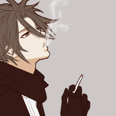 帅哥抽烟动漫图片