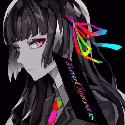 抖音超火黑白动漫情侣头像