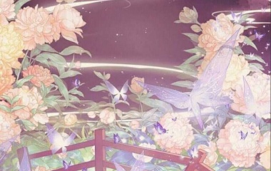 月明星稀的夜晚，在桃枝下的桥头相会（唯美壁纸）