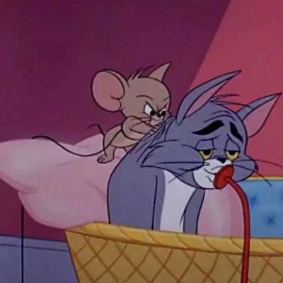 猫和老鼠沙雕头像情侣图片