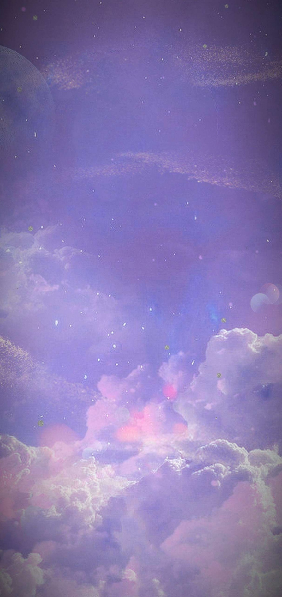 梦幻/星空/天空/云朵/紫色壁纸