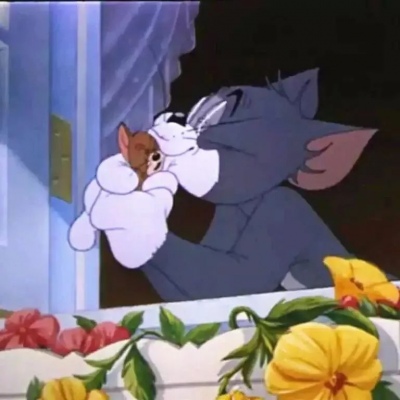 qq猫和老鼠情侣头像图片