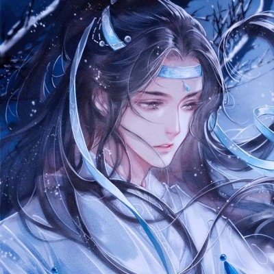 唐崎夜雨 唯美古风插画男生头像