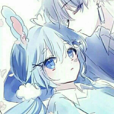 蓝兔和白猫
