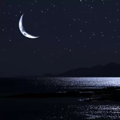 江淮 夜晚天空大海背景图唯美风景 风景静物头像 我要个性网