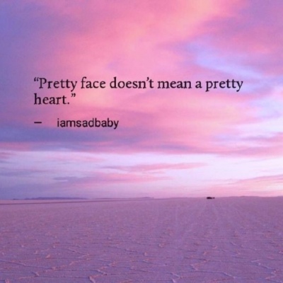 “一张漂亮脸蛋并不代表有一颗美好的心”