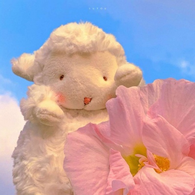 粉色的小羊情侣头像图片