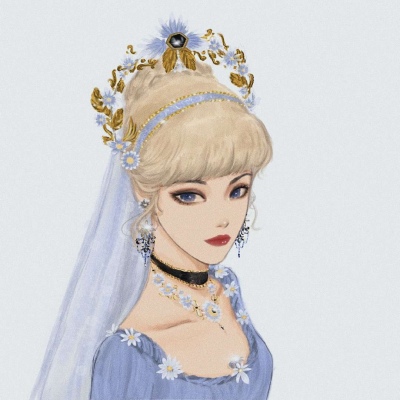 迪士尼公主手绘头像 当公主们带