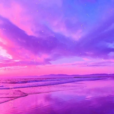 紫色的头像风景图片