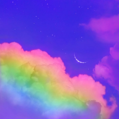 彩虹云朵头像图片