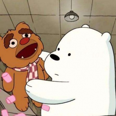 卡通大白熊情侣头像图片