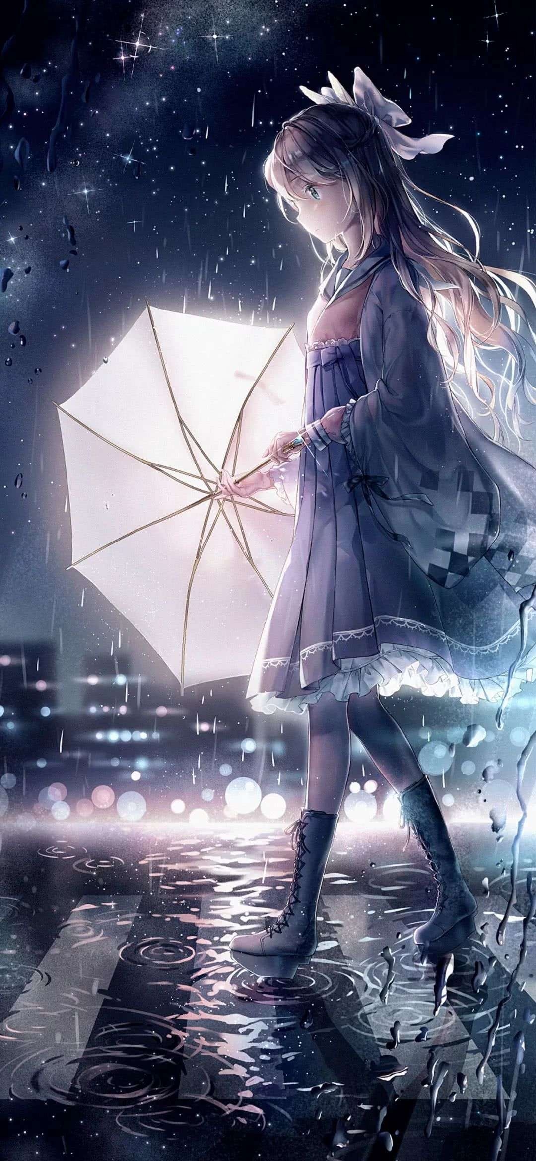 卡通手绘春季雨水节气女孩撑伞坐着荷叶场景模板免费下载_psd格式_3072像素_编号69355623-千图网