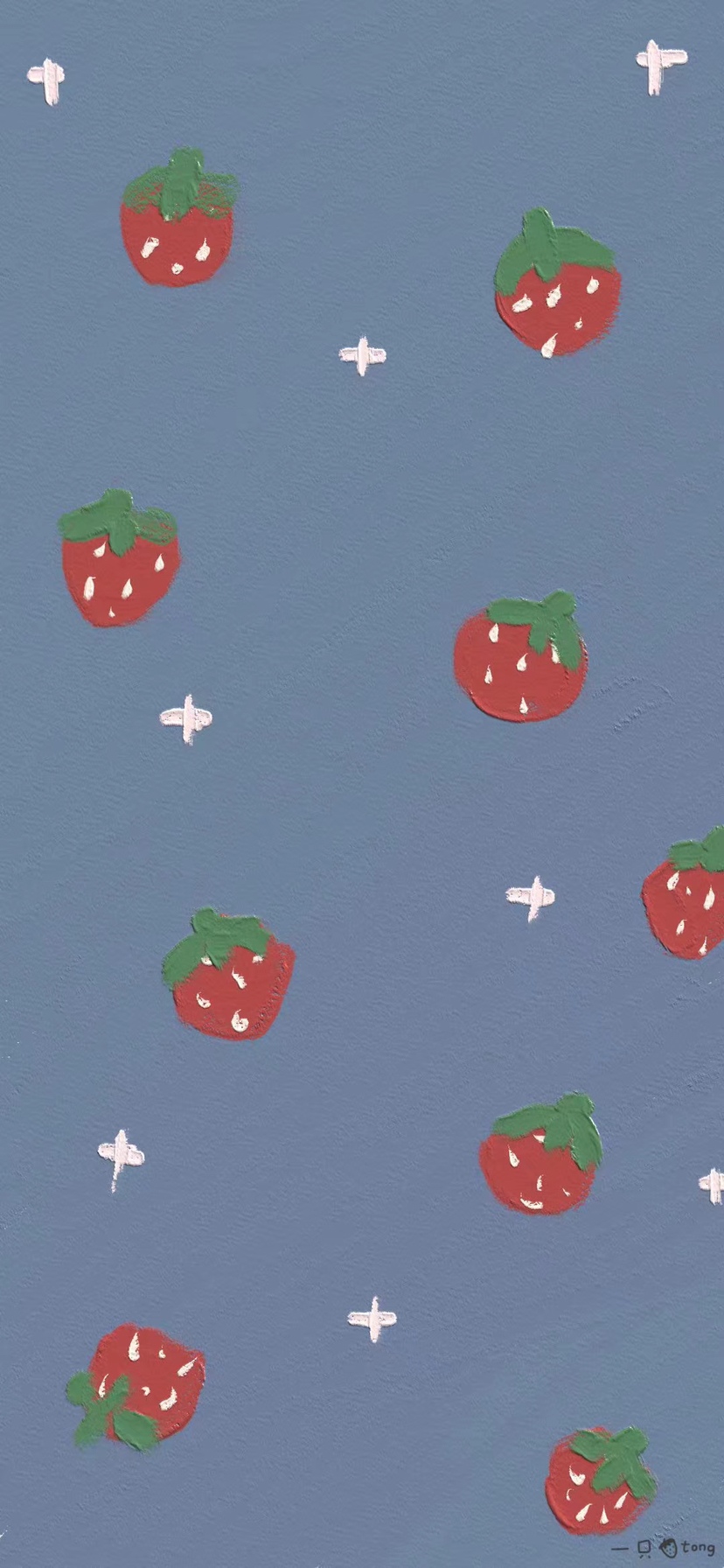 超仙气草莓的背景图图片