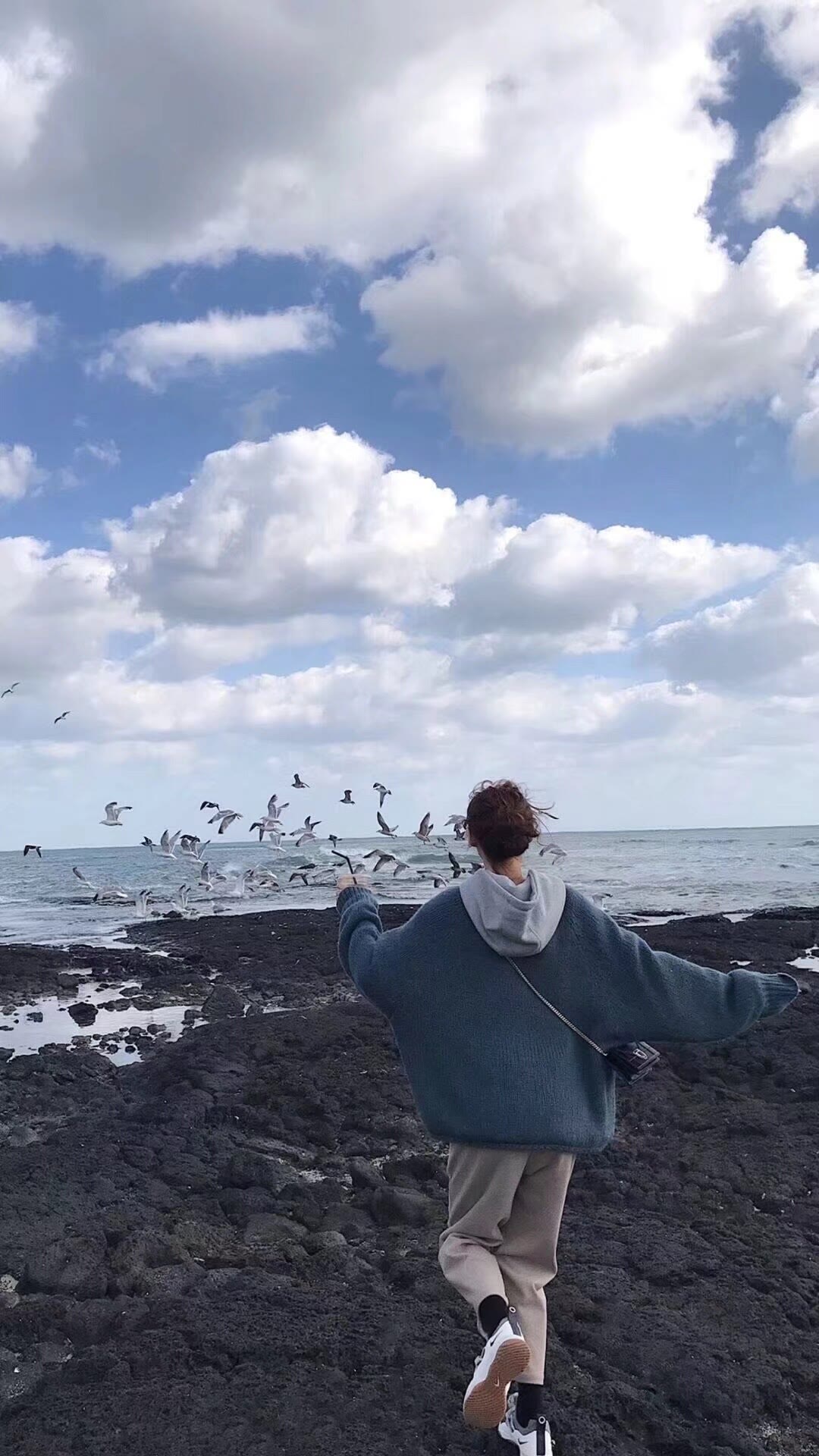 看海的人怎麼可能只是在看海 手机壁纸 风景静物手机壁纸 我要个性网