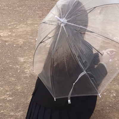 雨伞头像女真人图片