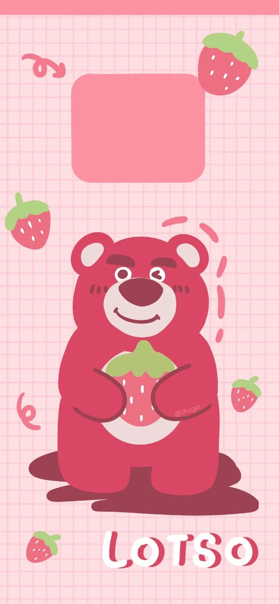 草莓熊油画壁纸图片