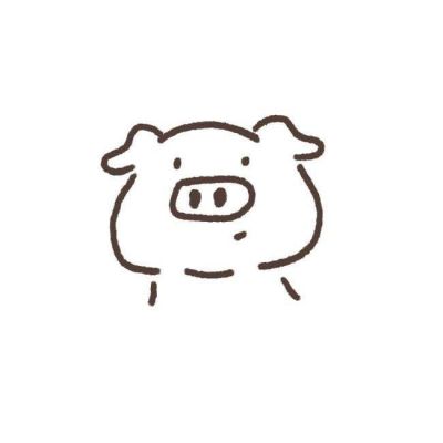 猪猪女孩?超可爱的猪猪简笔画｜微信头像