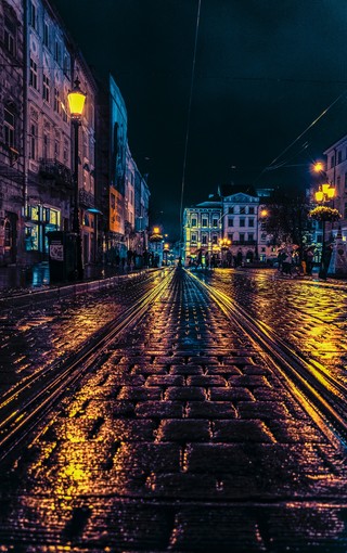 夜晚街头唯美图片