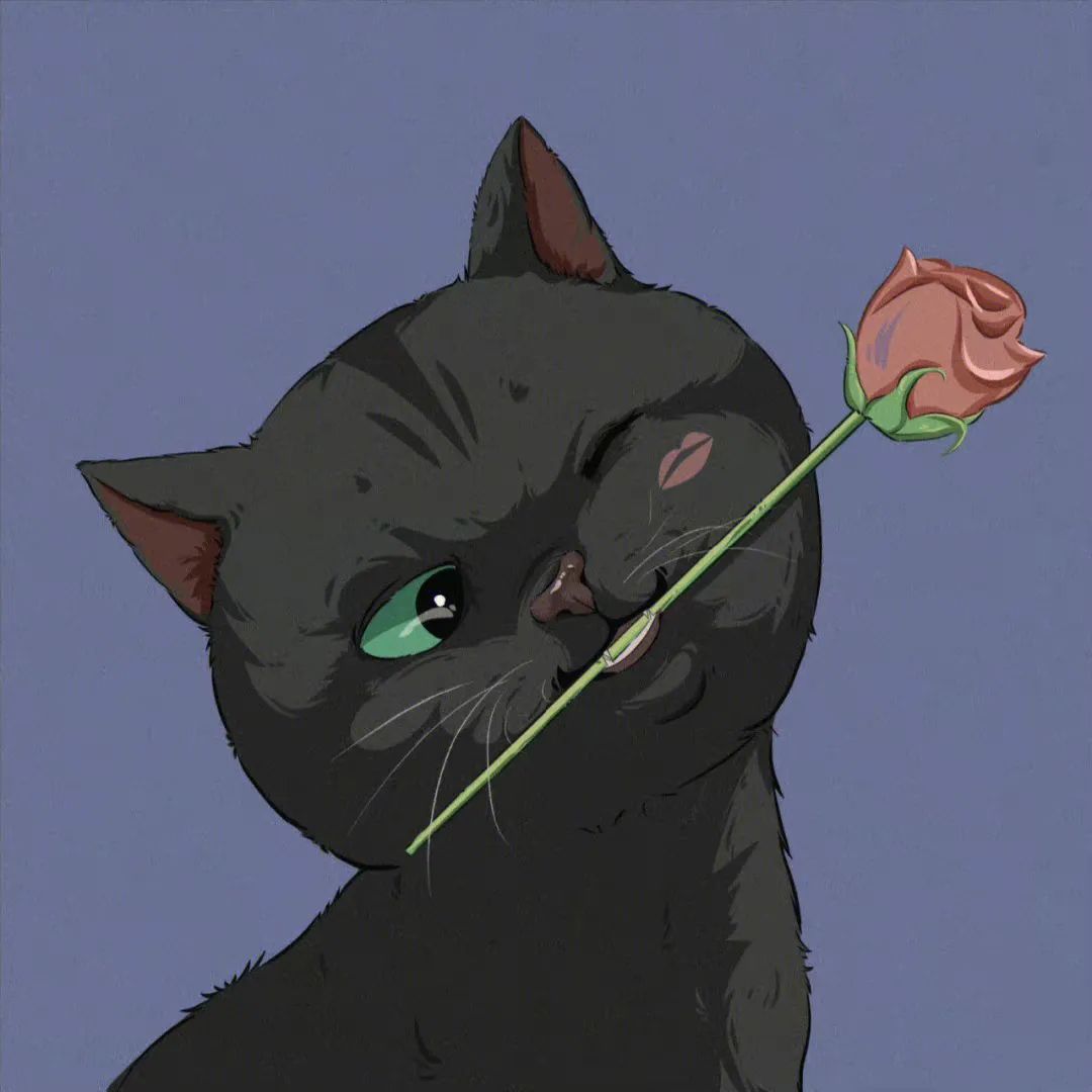 情人节可爱猫猫插画情侣头像_图片模板素材-稿定设计